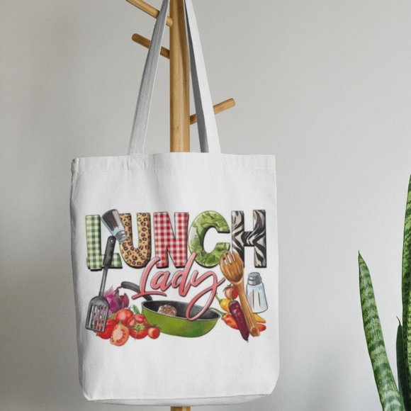 Lunch Lady Canvas Tote Bag - Picture 1 of 2